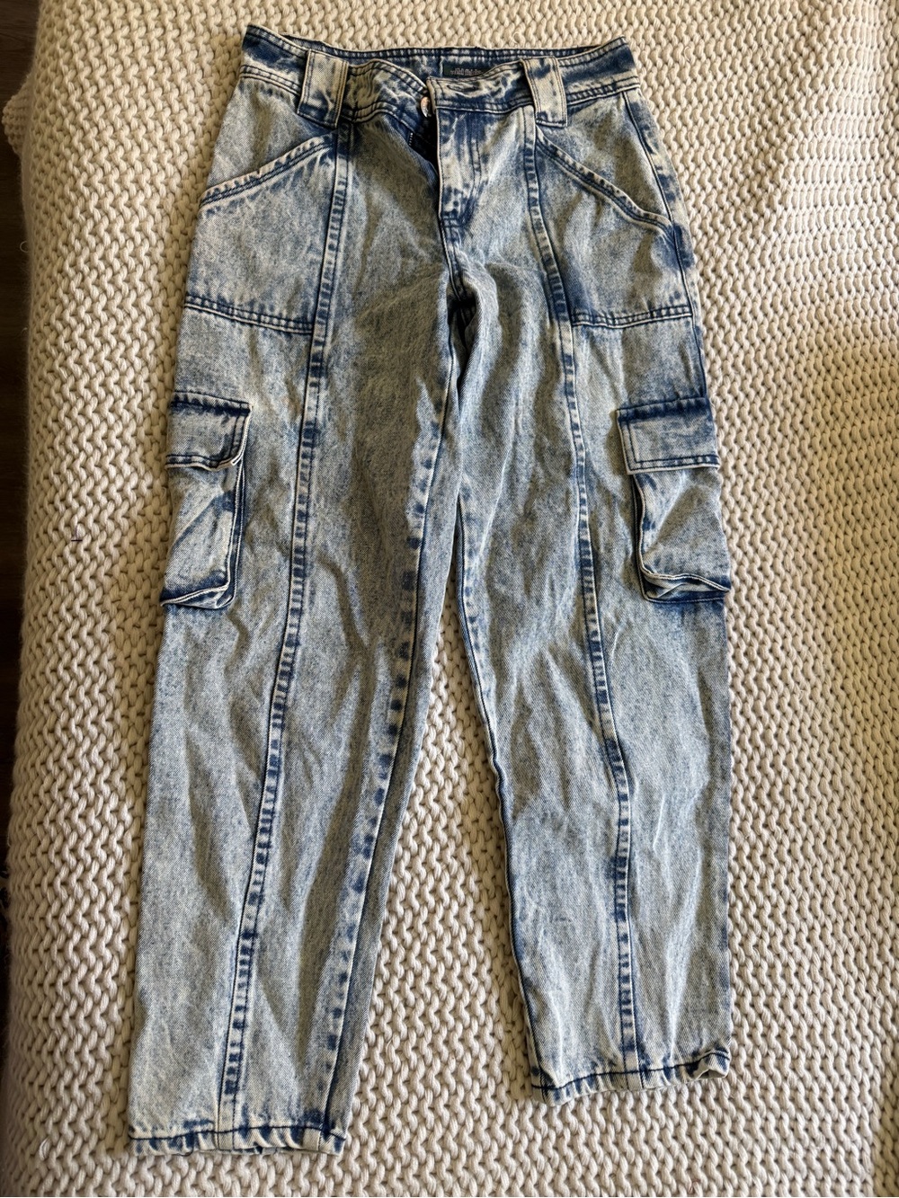 Wild fable Light Wash Cargo Jeans - Denim Utility Style Cotton Size 4